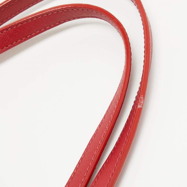 Pre Owned Tory Burch Red Leather Large York Buckle Tote