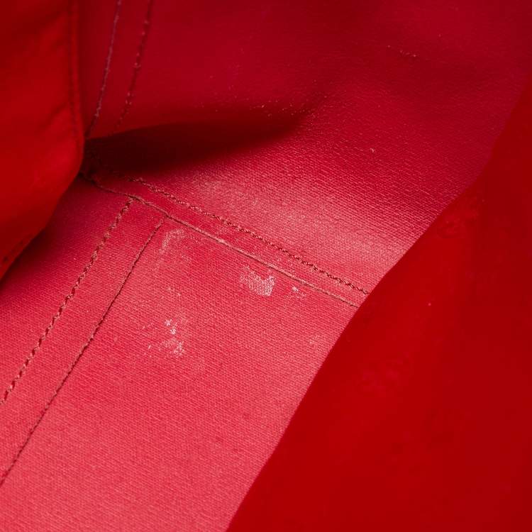 Pre Owned Tory Burch Red Leather Large York Buckle Tote