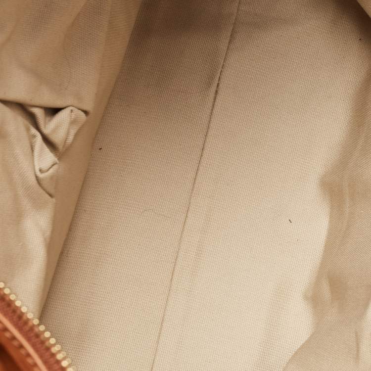 Pre Owned Tory Burch Brown Leather Bombe Tote