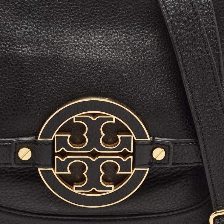 Pre Owned Tory Burch Black Leather Amanda Shoulder Bag