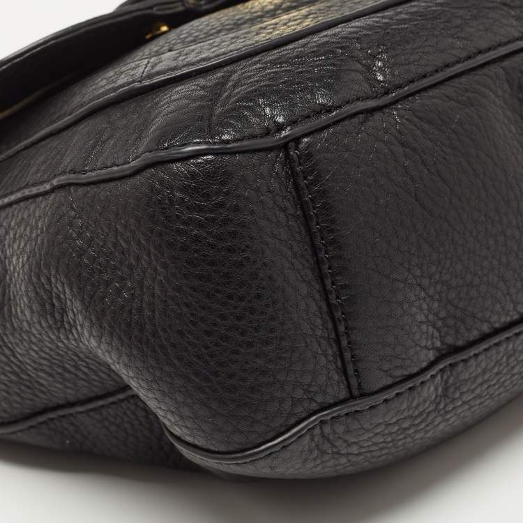 Pre Owned Tory Burch Black Leather Amanda Shoulder Bag