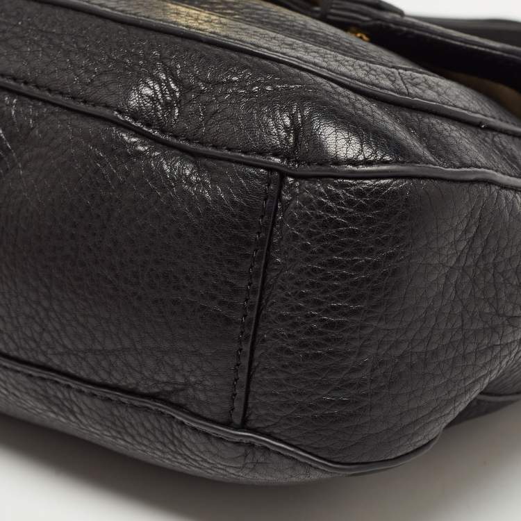 Pre Owned Tory Burch Black Leather Amanda Shoulder Bag