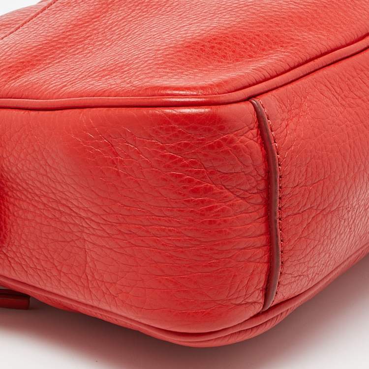 Pre Owned Tory Burch Orange Leather Camera Chain Bag