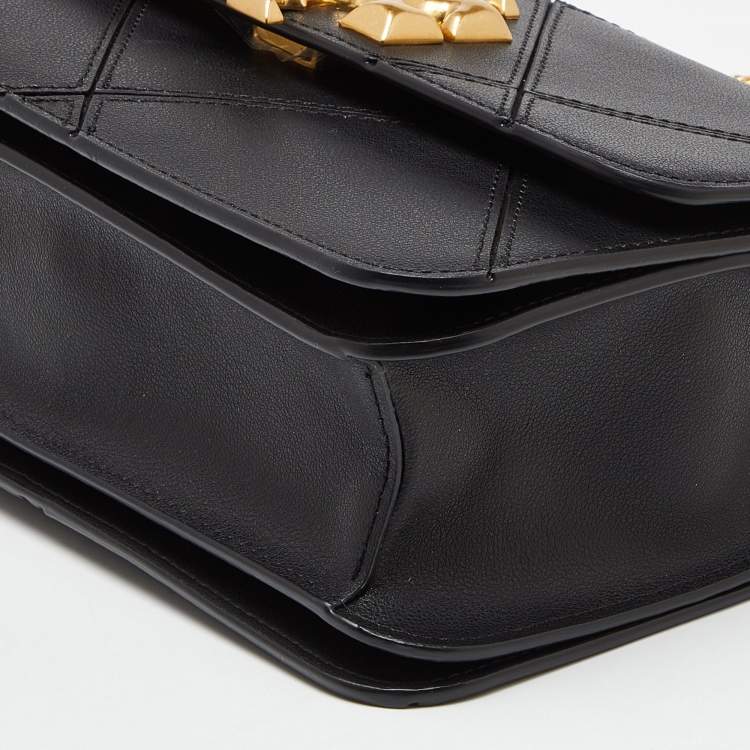 Pre Owned Tory Burch Black Diamond Quilt Leather Eleanor Shoulder Bag