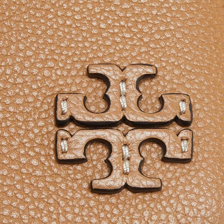 Pre Owned Tory Burch Beige Leather Mcgraw Shoulder Bag