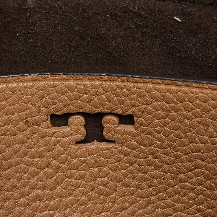 Pre Owned Tory Burch Beige Leather Mcgraw Shoulder Bag