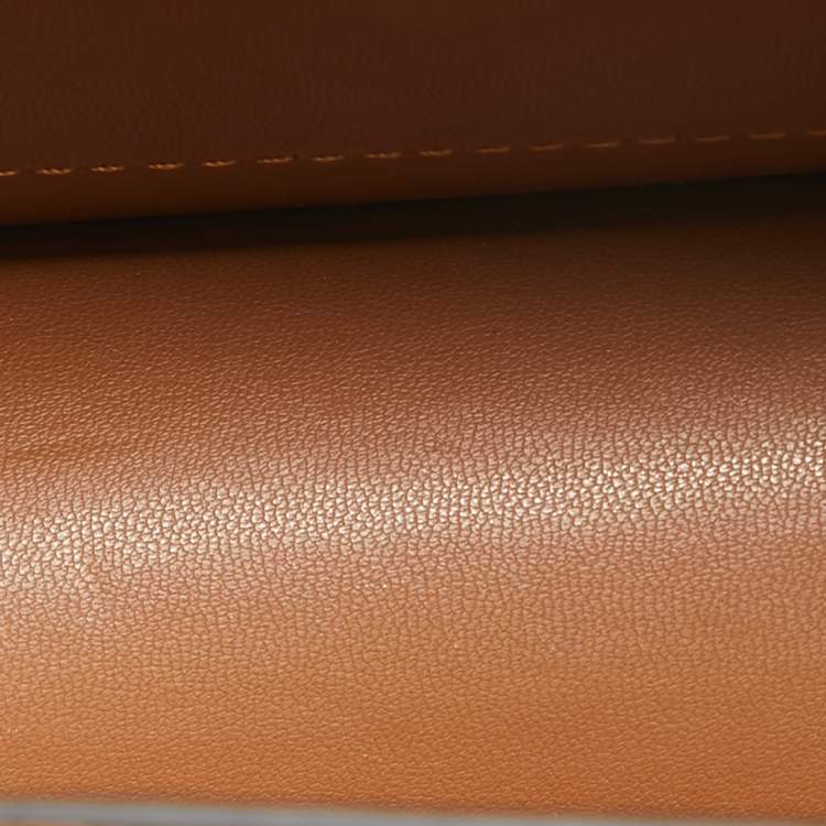 Pre Owned Tory Burch Light Beige Leather Small Eleanor Shoulder Bag