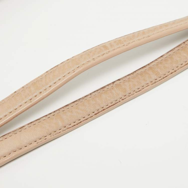 Pre Owned Tory Burch Light Pink Leather Small Britten Slouchy Tote