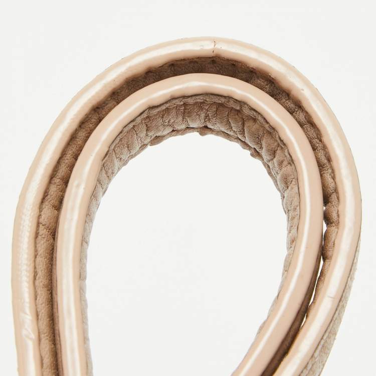 Pre Owned Tory Burch Light Pink Leather Small Britten Slouchy Tote