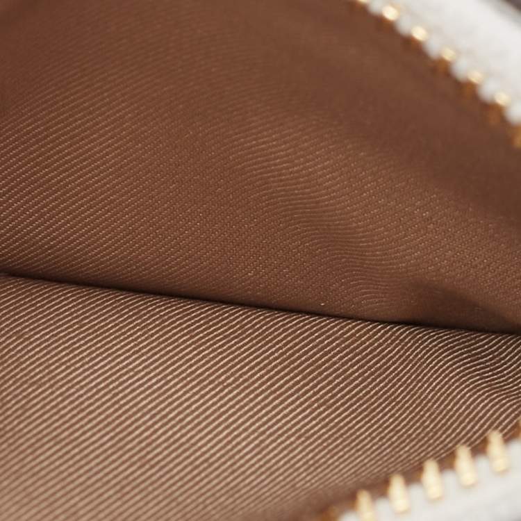 Pre Owned Tory Burch White/Tan Signature PVC and Leather Tote