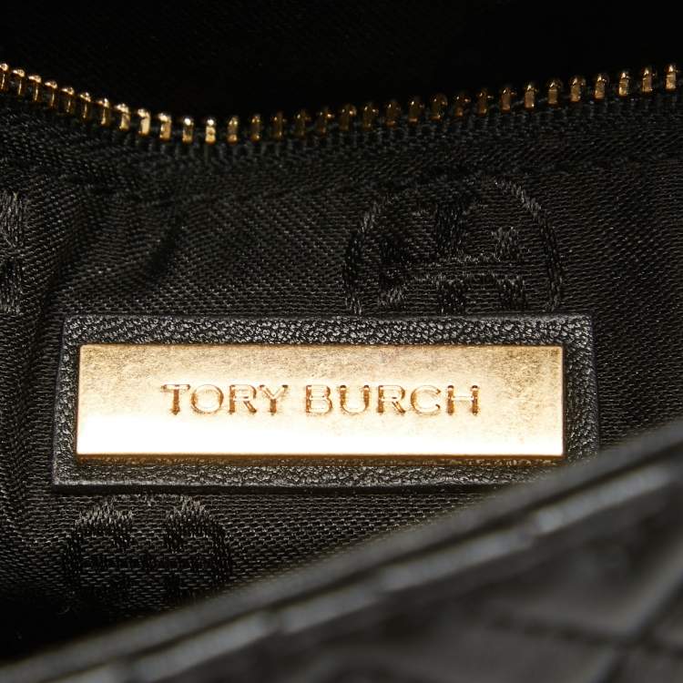 Pre Owned Tory Burch Black Leather Small Fleming Shoulder Bag