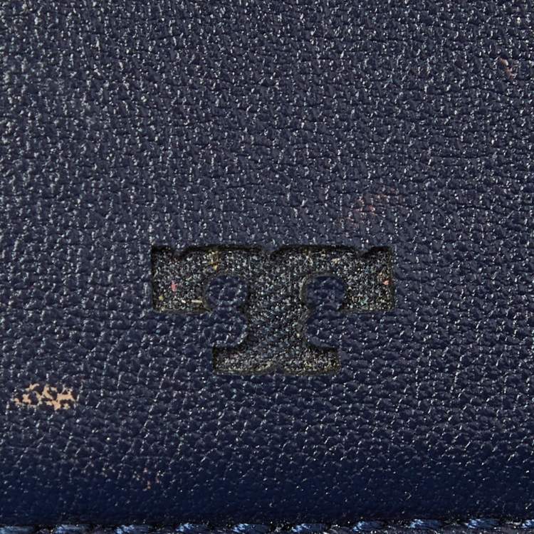 Pre Owned Tory Burch Black Leather Robinson Bifold Wallet