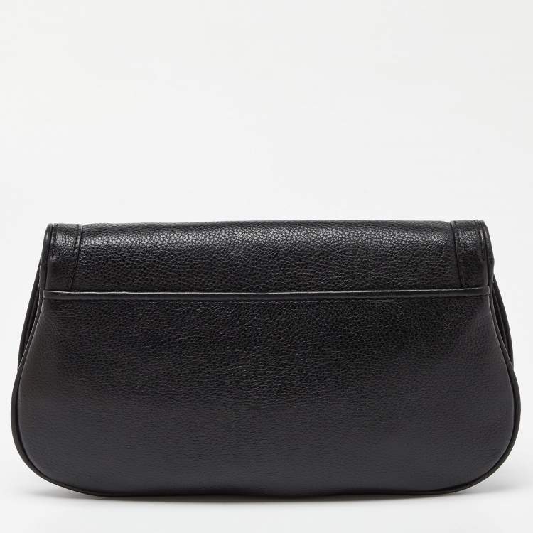 Pre Owned Tory Burch Black Leather Britten Crossbody Bag