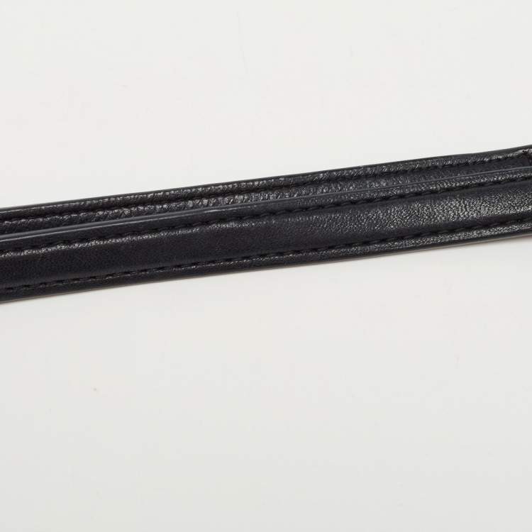 Pre Owned Tory Burch Black Quilted Leather Marion Flap Chain Shoulder Bag