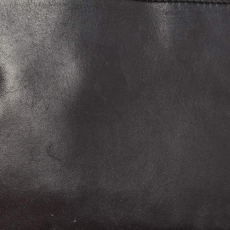 Pre Owned Tory Burch Black Quilted Leather Marion Flap Chain Shoulder Bag