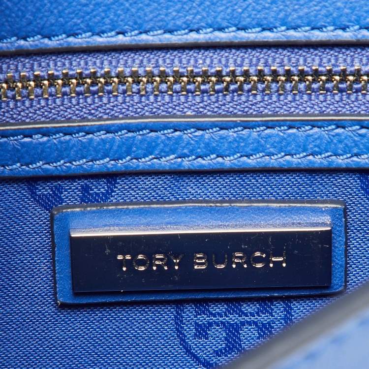 Pre Owned Tory Burch Blue Leather Alexa Shoulder Bag