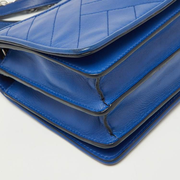 Pre Owned Tory Burch Blue Leather Alexa Shoulder Bag