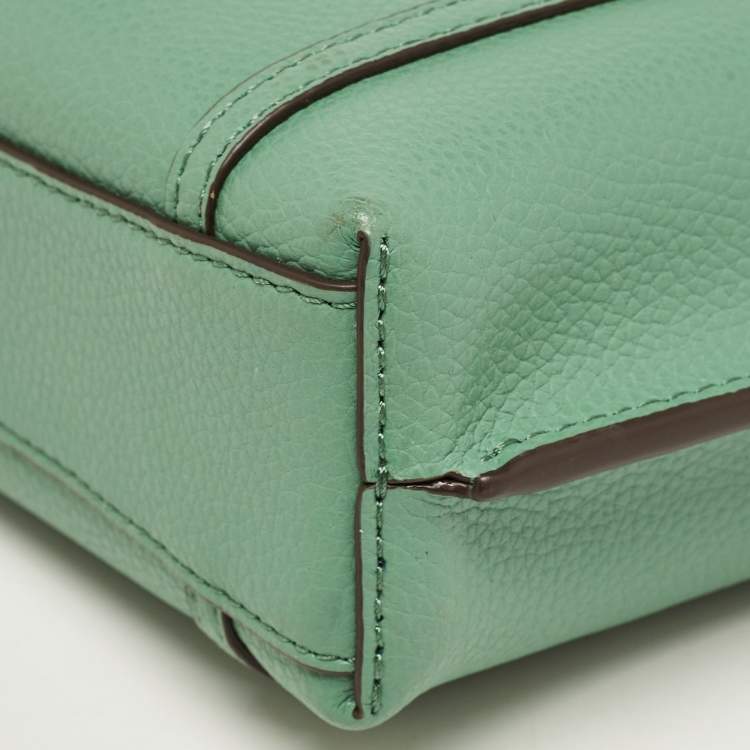 مملوكة مسبقًا Tory Burch Green Leather Mini Perry Tote