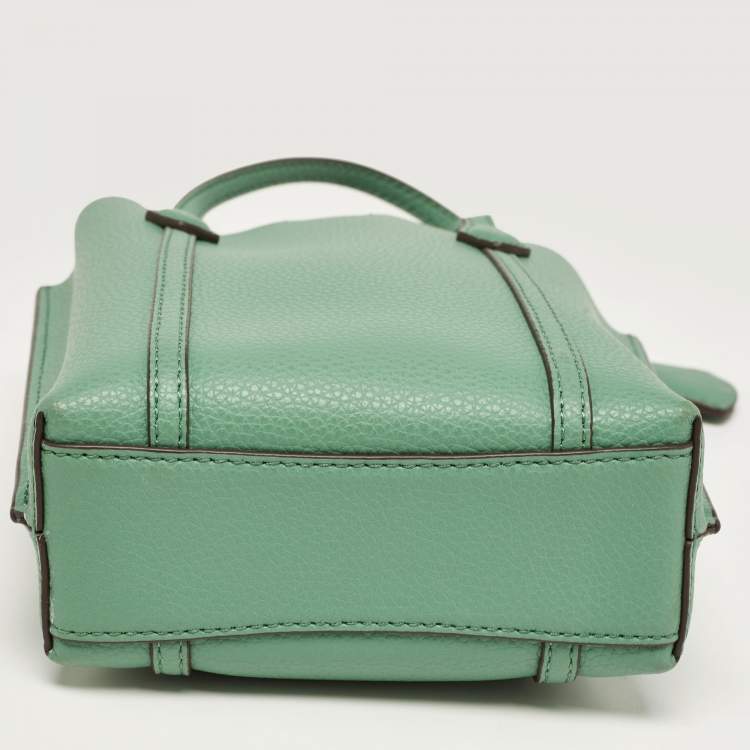 مملوكة مسبقًا Tory Burch Green Leather Mini Perry Tote