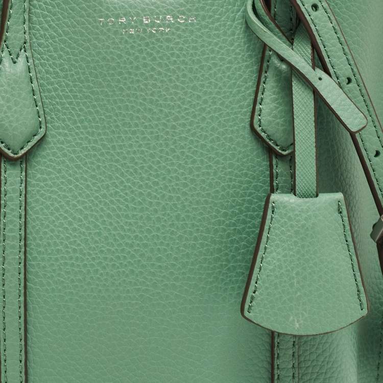 مملوكة مسبقًا Tory Burch Green Leather Mini Perry Tote