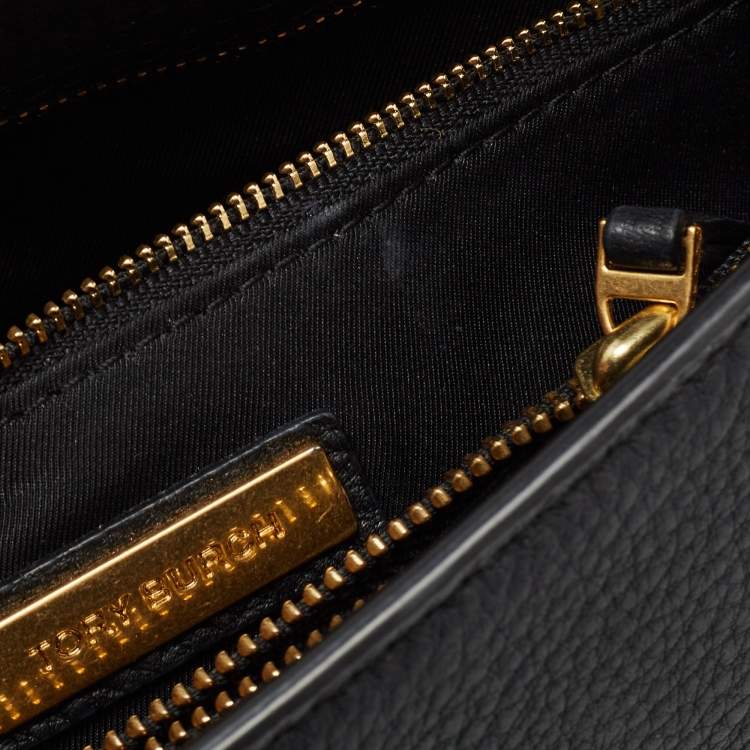 Pre Owned Tory Burch Black Leather Chelsea Shoulder Bag