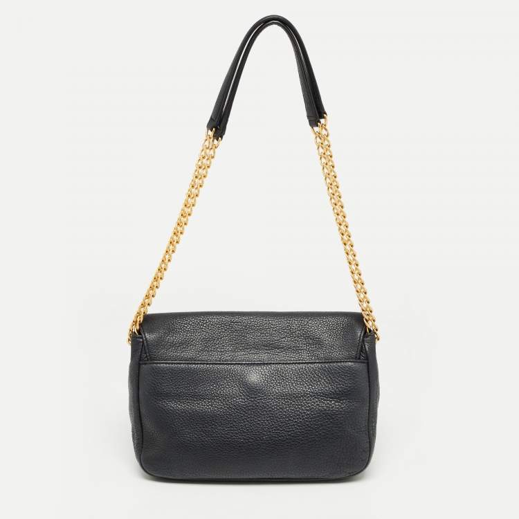 Pre Owned Tory Burch Black Leather Chelsea Shoulder Bag