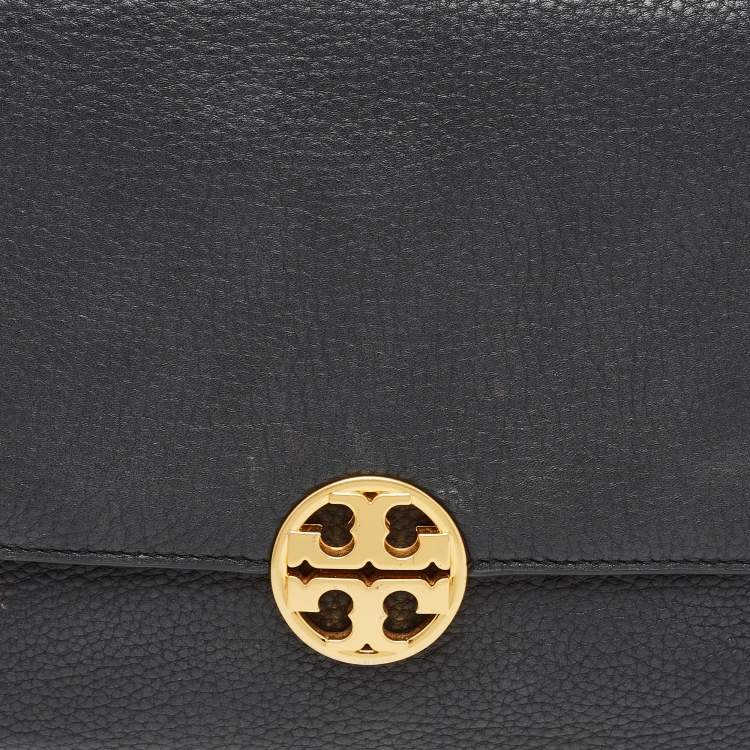 Pre Owned Tory Burch Black Leather Chelsea Shoulder Bag