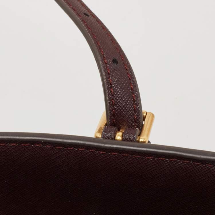 Pre Owned Tory Burch Burgundy Leather Emerson Tote