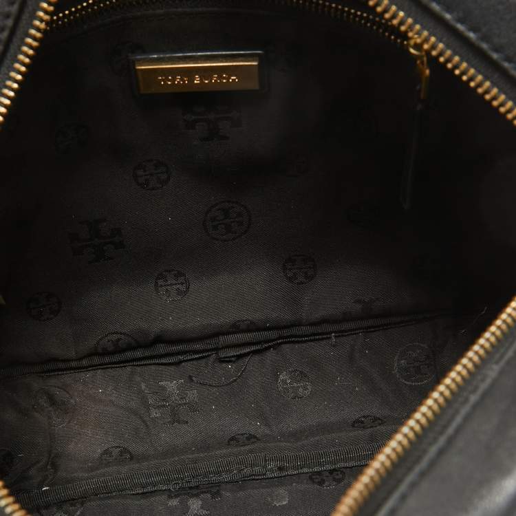 Pre Owned Tory Burch Black Leather Alexa Camera Crossbody Bag