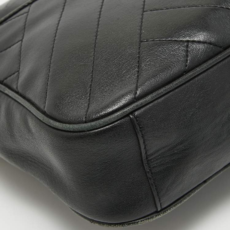 Pre Owned Tory Burch Black Leather Alexa Camera Crossbody Bag