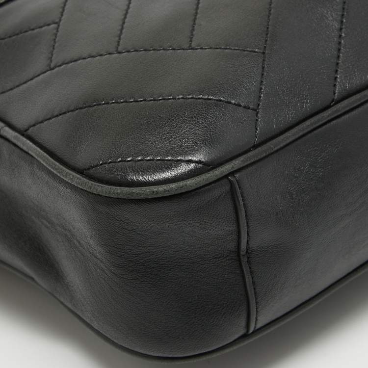 Pre Owned Tory Burch Black Leather Alexa Camera Crossbody Bag