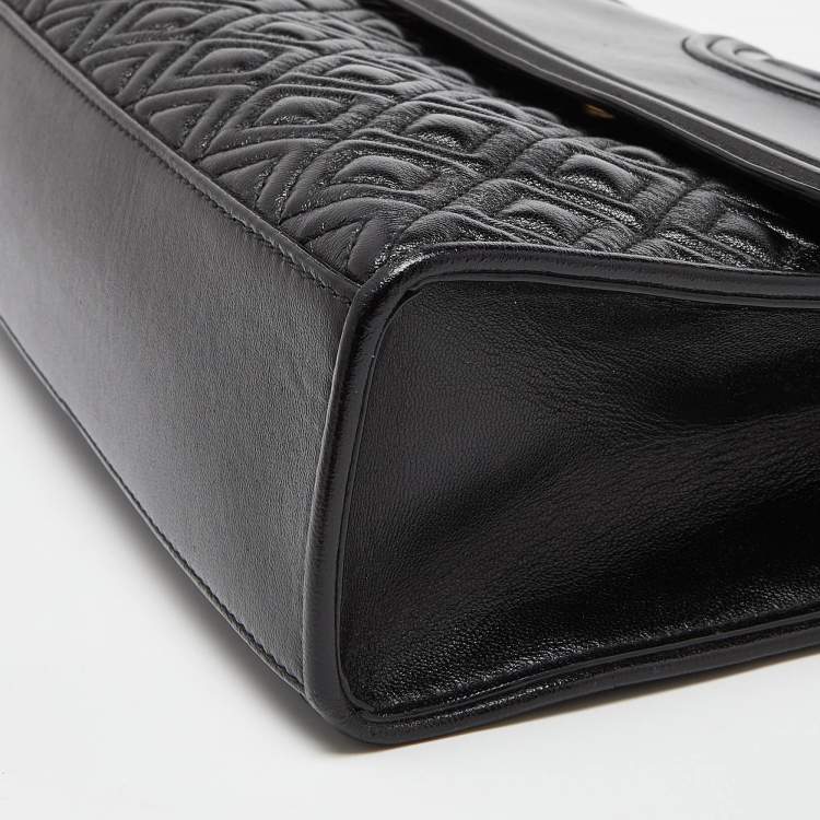 مملوكة مسبقًا Tory Burch Black Quilted Leather Fleming Shoulder Bag