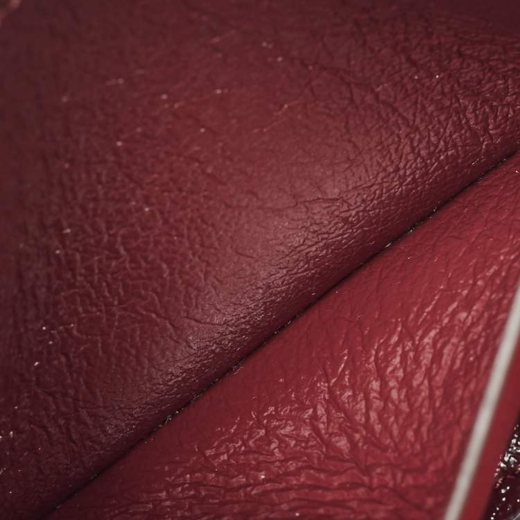 Pre Owned Tory Burch Red/Brown Leather Perry Crossbody Bag