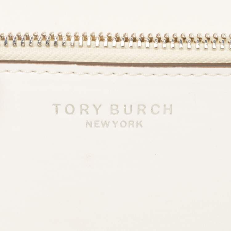 Pre Owned Tory Burch Beige Lizard Embossed Leather Small Eleanor Shoulder Bag