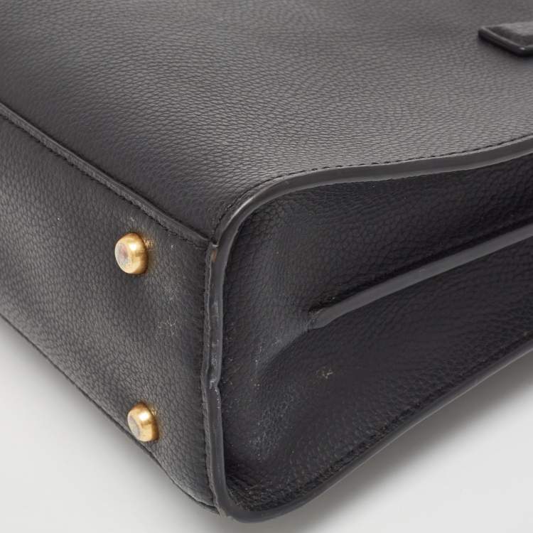 Pre Owned Tory Burch Black Leather Walker Tote