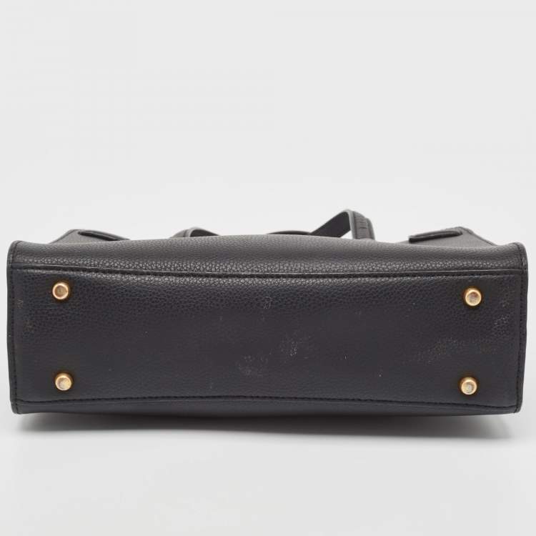 Pre Owned Tory Burch Black Leather Walker Tote