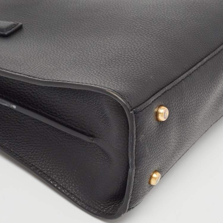 Pre Owned Tory Burch Black Leather Walker Tote