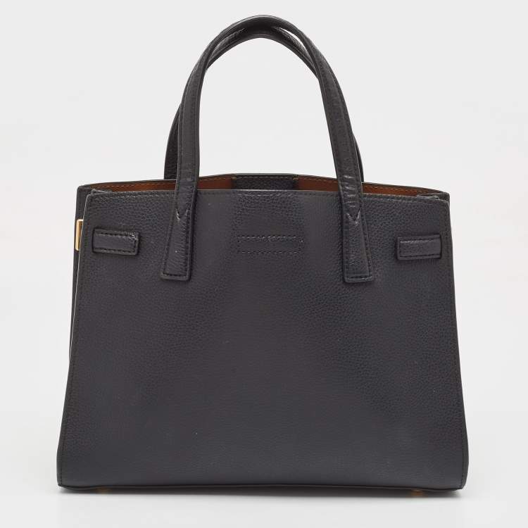 Pre Owned Tory Burch Black Leather Walker Tote