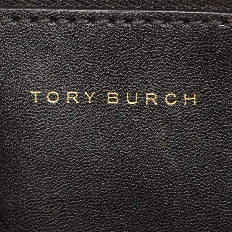 Pre Owned Tory Burch Black Leather Walker Tote