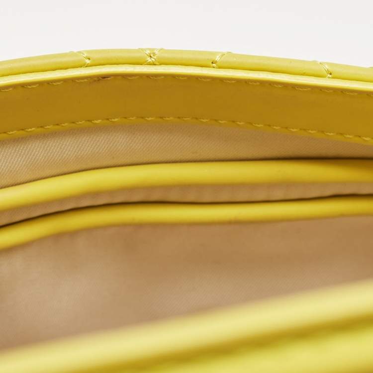 Pre Owned Tory Burch Yellow Leather Small Flemming Bag