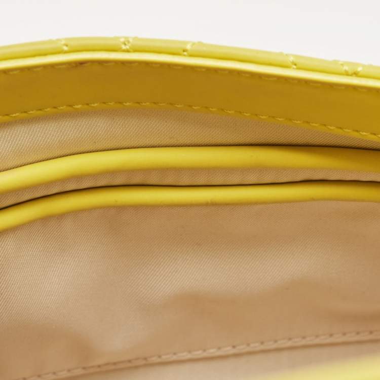 Pre Owned Tory Burch Yellow Leather Small Flemming Bag