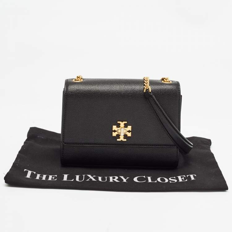 Pre Owned Tory Burch Black Leather Kira Crossbody Bag