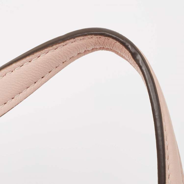 Pre Owned Tory Burch Pink Leather Fleming Tote