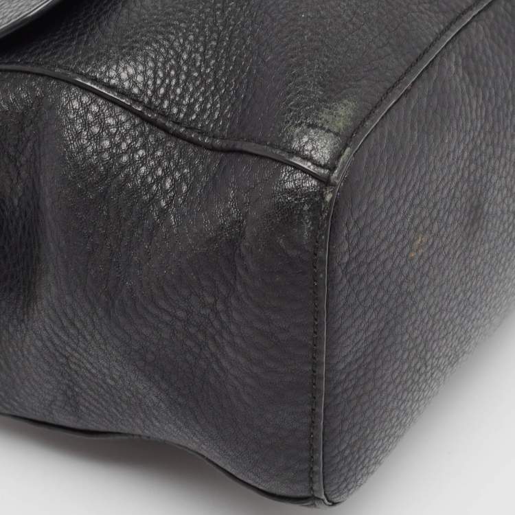 Pre Owned Tory Burch Black Leather Clara Satchel