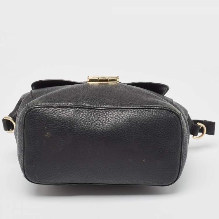 Pre Owned Tory Burch Black Leather Clara Satchel