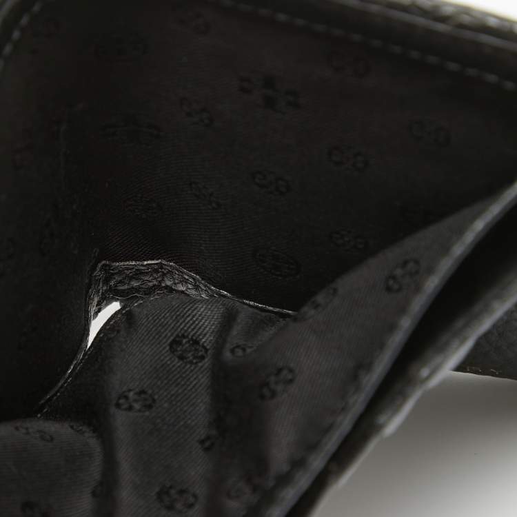 Pre Owned Tory Burch Black Leather Taylor Bifold Compact Wallet