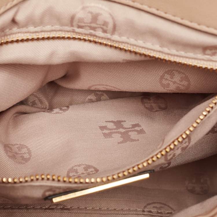 Pre Owned Tory Burch Blush Pink Quilted Leather Large Fleming Shoulder Bag