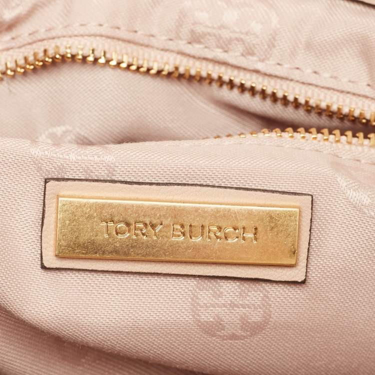 Pre Owned Tory Burch Blush Pink Quilted Leather Large Fleming Shoulder Bag
