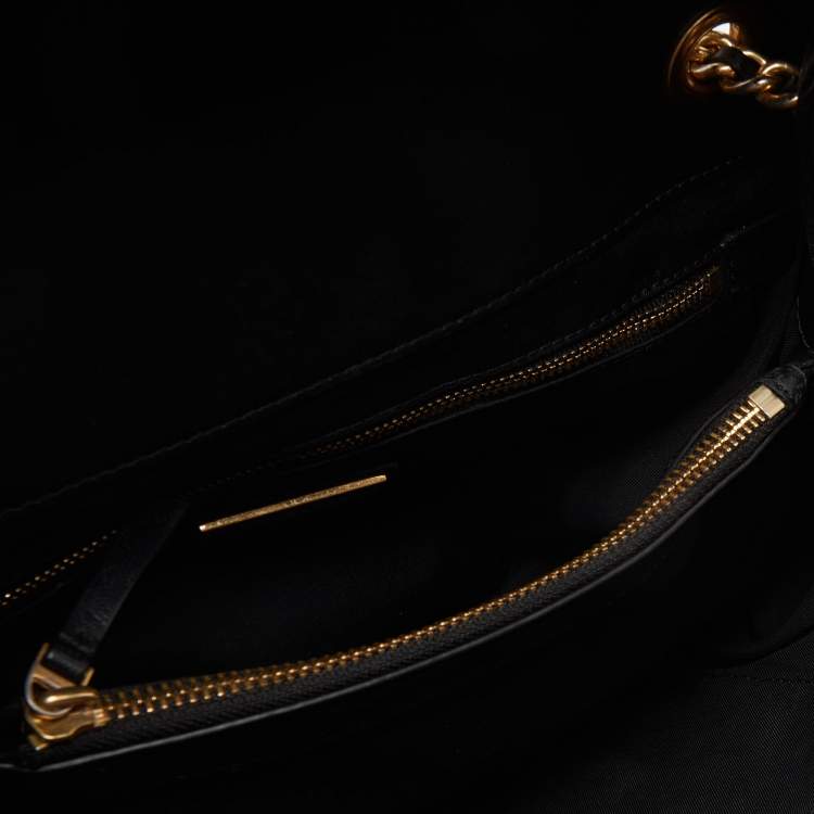 Pre Owned Tory Burch Black Leather Fleming Soft Shoulder Bag