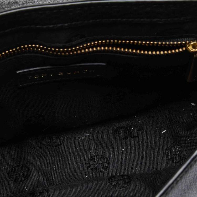 Pre Owned Tory Burch Navy Blue Leather Mercer Shoulder Bag